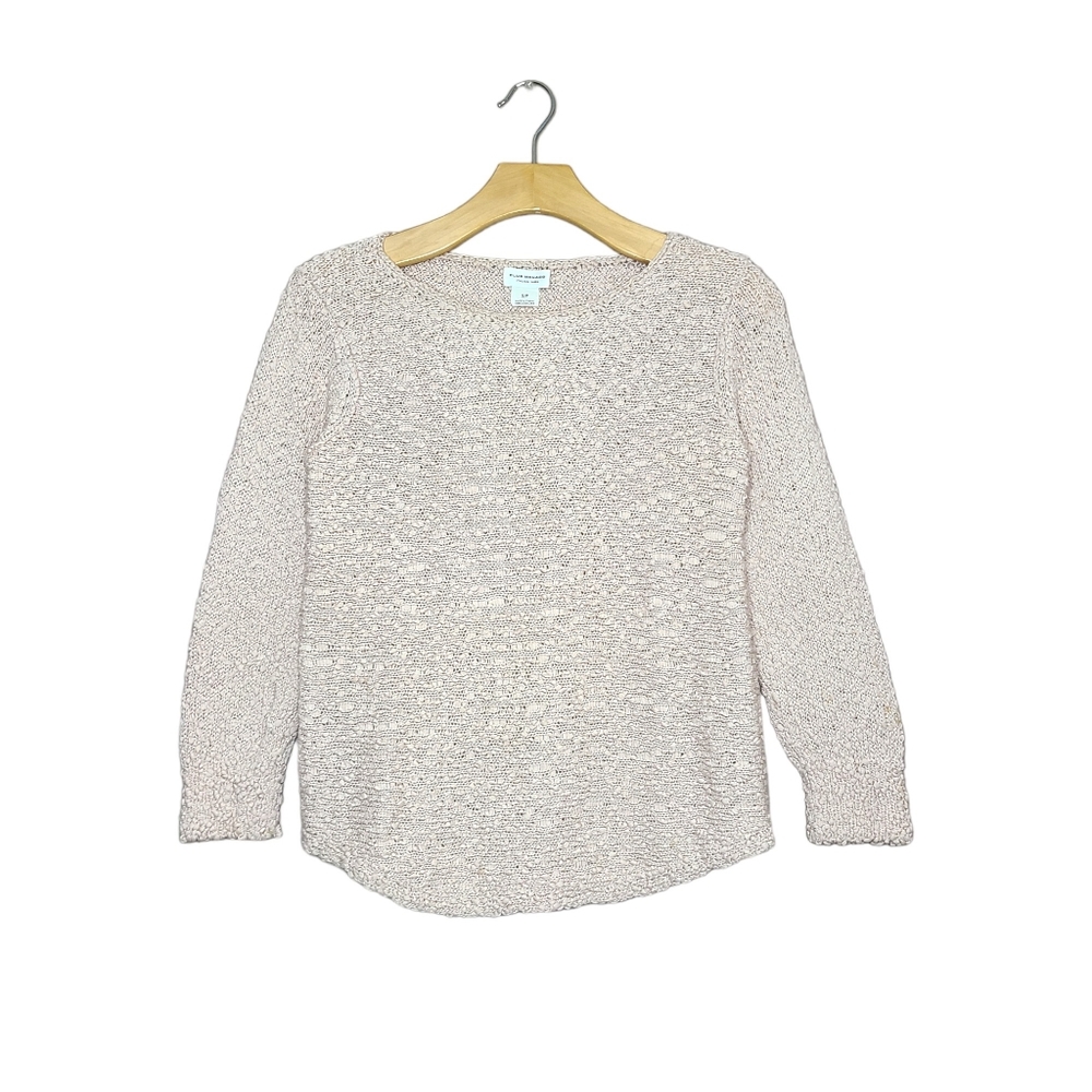 Club Monaco Cream Italian Yarn Knit Sweater